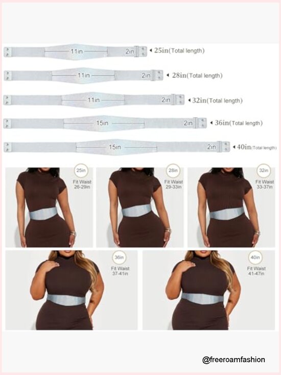 Wide Stretchy Corset Waist Belt for Dresses Sparkle Fish Scale main image 6